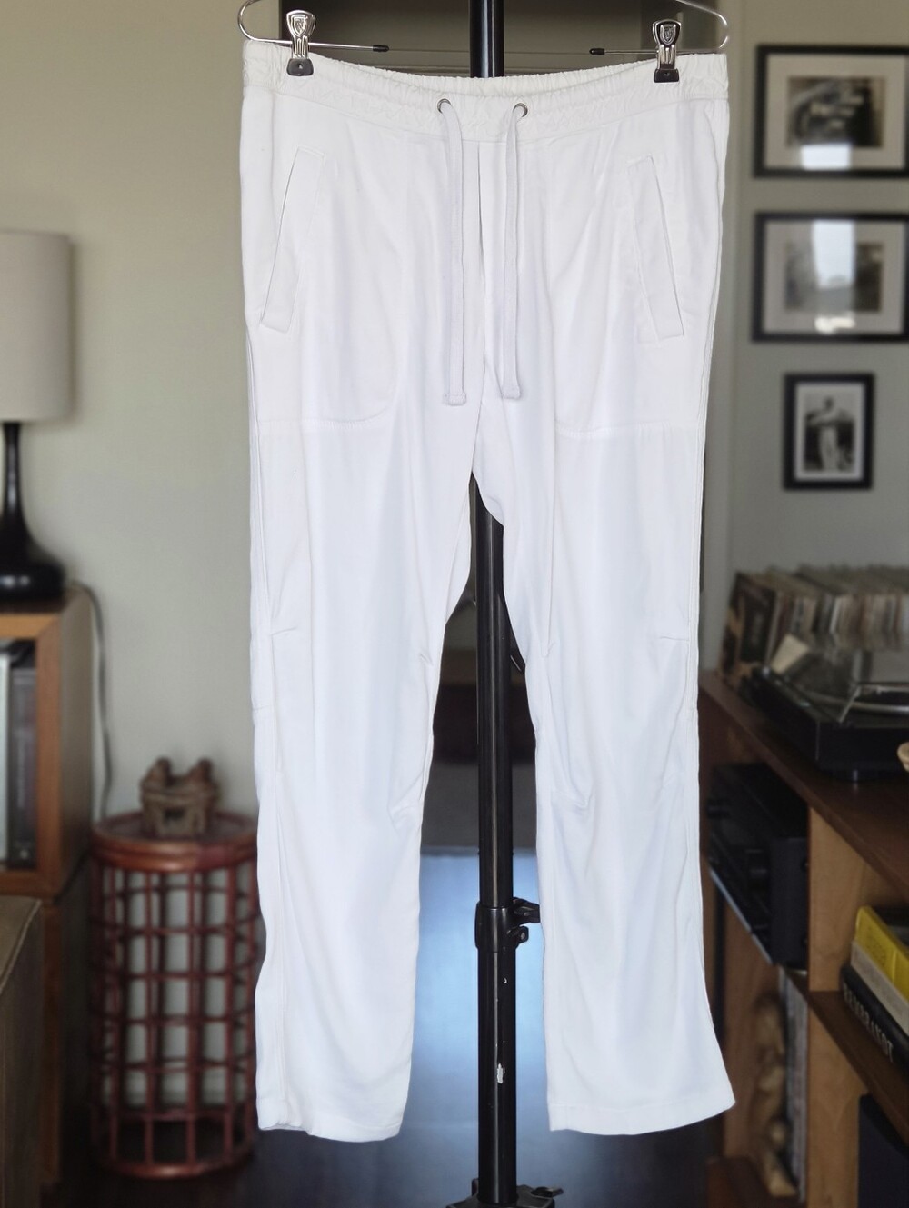 James Perse White Soft Drape Utility Pants NWT